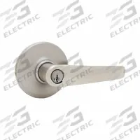KWIKSET Door Lever Lockset: Office Lever Locksets, Nickel, ADA Compliant (MPN 405DL-15-SMT-6AL-RCS). Key specifications — attr1024149: Not Ligature-Resistant; attr1011488: KWIKSET; attr1011524: No Message; attr1011506: Rose; attr1011485: Yes; attr1059461: Satin Nickel-Plated : Zinc.