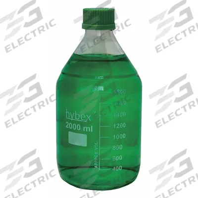 BENCHMARK SCIENTIFIC Media Bottle: 2 L, Screw-On, GL45, 111 mm, Assorted - Glass Lab Media Bottles