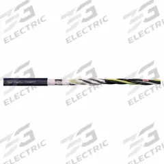 CHAINFLEX Motor Cable: 16 AWG Conductor Size, 4 Conductors, Shielded Twisted Pr, PUR Jacket (MPN CFROBOT7-1522C). Key specifications — Conductor Grouping: Shielded Twisted Pair; Conductor Size: 16 AWG; Includes Ground: Yes; Minimum Bend Radius Factor - Flexible: 8 x OD; Minimum Bend Radius Factor - Fixed: 8 x OD; Overall Length: Order by the Foot; Brand: CHAINFLEX.