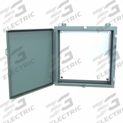 HAMMOND Electrical Enclosure: Steel, 24 in x 24 in x 6 in, NEMA 12/13/3R/4, w/Panel - Steel Washdown Enclosures