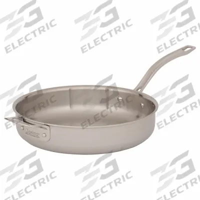 PRIMO Fry Pan: 12 in Dia, 2 3/4 in Overall Ht, Aluminum/Stainless Steel - Furnishings, Appliances and Hospitality
