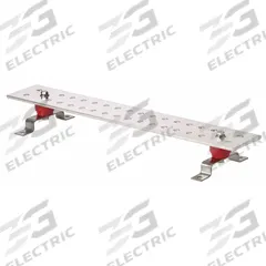 Grounding Busbar: Copper, 24 in Grounding Bar Lg, (16) 1/2 in Grounding Bar Holes and Size (MPN GB4N0016TPI-1). Key specifications — Material: Copper; For Use With: Telecom/Data Center; Ground Wire Included: No; Grounding Bar Holes and Size: (16) 1/2 in; Includes: Panduit GB4N0016TPI-1 Telecom Grounding Busbar; Brand: PANDUIT.