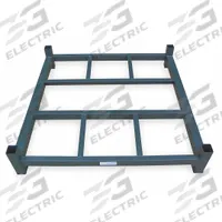 APPROVED VENDOR Stack Rack Base: 42 in x 60 in x 6 1/4 in, Open Decking, 2,000 lb Load Capacity (MPN BB2-4260H). Key specifications — Material: Steel; Brand: APPROVED VENDOR; Decking Style: Open; Color: Gray; Finish: Powder Coated.