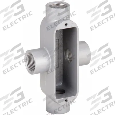 HUBBELL KILLARK Conduit Outlet Body: Aluminum, 1 in Trade Size, X Body, 12 cu in Body Capacity - X - Cross Type