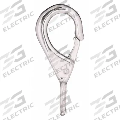 LUCKY LINE PRODUCTS Spring Snap: 1 Snaps, Solid Gate, Stainless Steel - Eyelet Spring Snaps