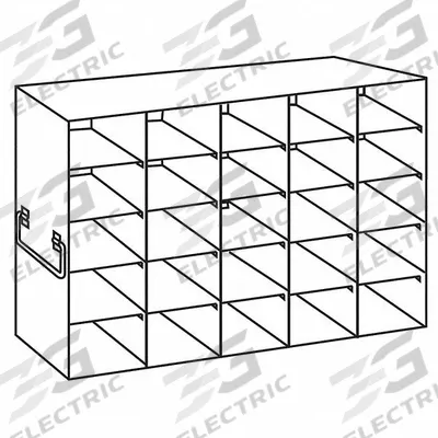 COLE-PARMER Upright Freezer Rack: 18 1/2 in Overall Lg, 5 3/4 in Overall Wd, Stainless Steel - Cold Storage Racks