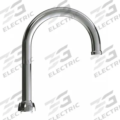 CHICAGO FAUCETS Spout: Spout, Gooseneck, Swivel Spout, Brass, Polished Chrome - Gooseneck Faucet Spouts