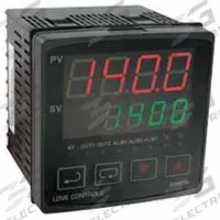 DWYER Temperature Controller: 4B, 1/4 DIN Size, RTD/Thermocouple, Manual/On/Off Action/PID, Digital (MPN 4B-33). Key specifications — Brand: DWYER; Control Mode: PID; Current: 5 A; Display Type: Digital; Input Voltage: 100 to 240V AC; Output: (2) Relay; Product Type: Temperature Controller; Sensor Type: Thermocouple.