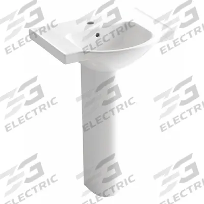 KOHLER Bathroom Sink: Vitreous China, White, Rectangular, 35 1/2 in Overall Ht - Pedestal Bathroom Sinks Without Faucets