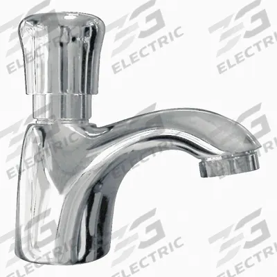 AMERICAN STANDARD Low Arc Bathroom Faucet: Metering, Single-Post, Cast Brass, Chrome Finish - Single-Post Push-Button Metering Bathroom Faucets