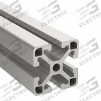 T-Slot Framing Extrusion: 15 Series, 4 ft Lg, 1 1/2 in x 1 1/2 in, Silver, Single, Smooth, 4 Slots (MPN 15QE1515L-48). Key specifications — System of Measurement: Inch; Finish: Anodized; Product Type: T-Slot Profile; Material: Aluminum; Yield Strength: 25,000 psi; Manufacturer Part Number: 15QE1515L-48; Brand: FAZTEK.