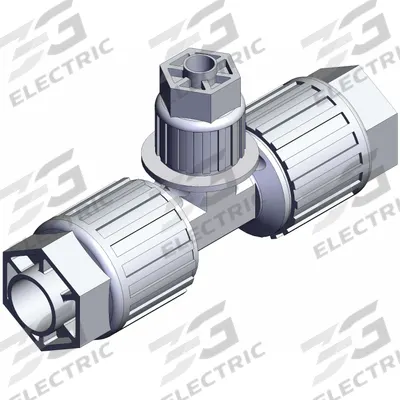 SMC High Purity Fitting: 1/2 in OD x 1/4 in OD x 1/2 in OD Size - PFA Compression Tube Fittings