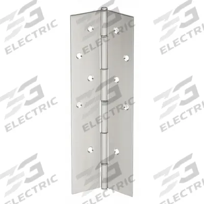 IVES Piano Hinge: Stainless Steel, 83 in Leaf Ht, 1 3/4 in Leaf Wd - Full Mortise-Mount Piano Hinges
