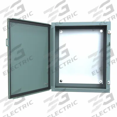 HAMMOND Electrical Enclosure: Steel, 24 in x 20 in, NEMA 12/13, w/Panel, Solid Cover - Steel Dust-Tight Enclosures