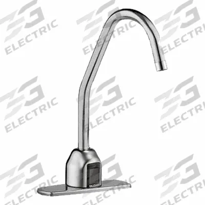 SLOAN Bathroom Sensor Faucet: Optima, Brass, Chrome Finish, Single-Post, Plug-In - Single-Post Sensor Bathroom Faucets