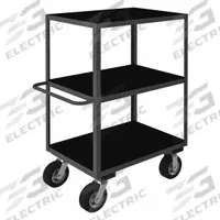 APPROVED VENDOR Utility Cart: 1,200 lb, 36 in L x 24 in W Shelf, 3 Shelves, Gray, Flat (MPN RICNM-243645-3-95). Key specifications — Caster/Wheel Configuration: (2) Swivel; Brand: APPROVED VENDOR; Caster Wheel/Tread Material: Rubber.
