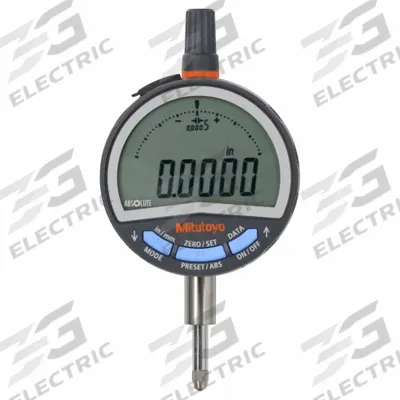 MITUTOYO Digital Indicator w/Calibration: 0 in to 0.5 in /0 in to 12.7 mm, Inch/Metric - Digital Indicators with Removable Flat Back