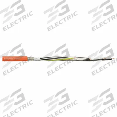 CHAINFLEX Servo Motor Cable: (4) 18 AWG (0.75)/Pr 20 AWG (0.5), Orange, PVC Jacket - Servo Motor Power Cables