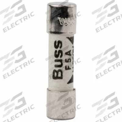 BUSSMANN Fuse: S501 Series, Fast-Acting, 5 A, 250 V AC, Non-Indicating - Fast-Acting Cylindrical Fuses