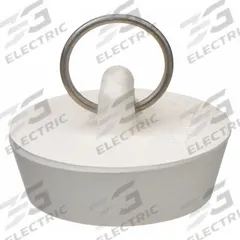 APPROVED VENDOR Drain Stopper: 1 1/2 in Overall Dia, Rubber, White, Push and Pull, 5 PK (MPN 1PPH4). Key specifications — Material: Rubber; Color: White; Brand: APPROVED VENDOR; Application: Sink.