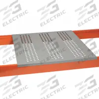 LITTLE GIANT Perforated Rack Decking: 46 in x 36 in, Waterfall, 14 ga Decking, Gray (MPN RDP-3646-3). Key specifications — attr37649: Powder Coated; attr36202: LITTLE GIANT; attr37642: Steel; attr37645: Waterfall; attr37652: Gray.