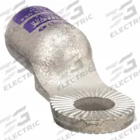 QUICKCABLE One-Hole Lug Compression Connector: Locking Lug, Crimp, Tin Plated Copper, 3/0 ga, Purple (MPN 4930-525-001F). Key specifications — Shape: Straight; Raised Pads: Yes; Lug Type: Locking Lug; Contact Material: Tin Plated Copper; Gauge: 3/0 ga; Stud Size: 3/8 in; Color: Purple; Brand: QUICKCABLE.