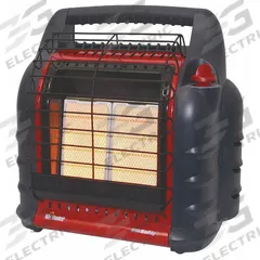 MR. HEATER Portable Gas Tabletop Heater: 18,000 BtuH Heating Capacity Output, 450 sq ft Heating Area (MPN MH18B-F274806). Key specifications — Housing Color: Red; Body Shape: Rectangular; Brand: MR. HEATER; Overall Dimensions - H x W x D: 19 in x 11-7/8 in x 17-1/2 in.