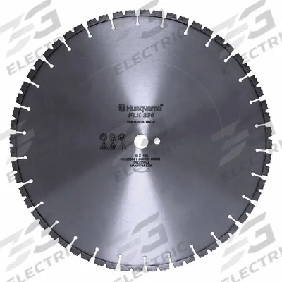 HUSQVARNA Diamond Saw Blade: Concrete, 24 in Blade Dia., 1 in Arbor Size, Wet, Good - Concrete & Asphalt-Cutting Blades