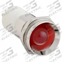 APPROVED VENDOR Protruding Panel Light: 16 mm Panel Mounting Hole Dia, LED, Red, Protruding Head (MPN 24M160). Key specifications — Brand: APPROVED VENDOR; Electrical Connection: 0.11 Male Quick Disconnect.
