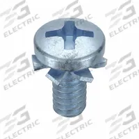 SEMS Screw: External Tooth, #6-32 Thread Size, 5/16 in Lg, Steel, Zinc-Plated, Pan, Phillips, 100 PK (MPN MPPEI0-600310-100P). Key specifications — Drive Size: #2.