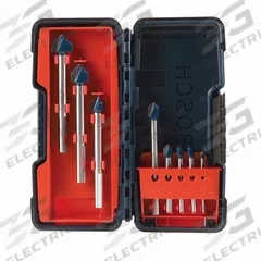 BOSCH Glass and Tile Drill Bit Set: 2 in_2 1/4 in_3 3/4 in_4 in Overall Lg, 8 Drill Bits (MPN GT3000). Key specifications — attr253610: Tile; attr277139: BOSCH.