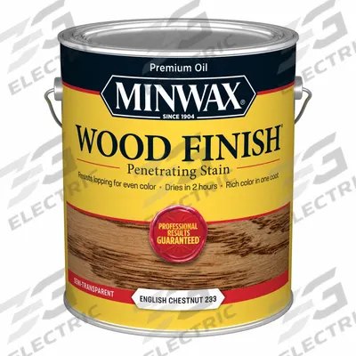 MINWAX Wood Stain: Wood Stain, Interior, Oil, 1 gal Container Size, Wood, English Chestnut - Wood Stains