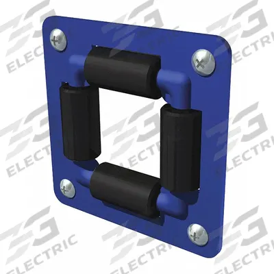 COXREELS Roller Guide: Plastic, Blue, Steel, For 2 in_7/8 in_4 1/2 in_3 3/4 in Reel Wd - Roller Guide Assemblies for Spring-Return Hose Reels