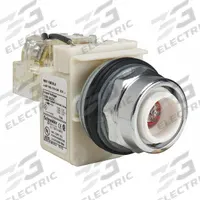 SCHNEIDER ELECTRIC Pilot Light: 30 mm Panel Mounting Size, No Lens Included, LED, 9001K Series (MPN 9001KT38LR). Key specifications — Lens Color: No Lens Included; Series: 9001K; Brand: SCHNEIDER; Includes Push-To-Test: Push-To-Test Included.