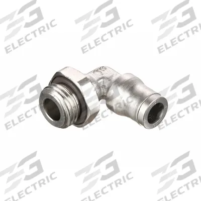 LEGRIS Push-Fit Elbow Fitting: 1/4 in OD x 1/4 in Pipe Size, Push-to-Connect x BSPP - Nickel-Plated Brass Tube Fittings