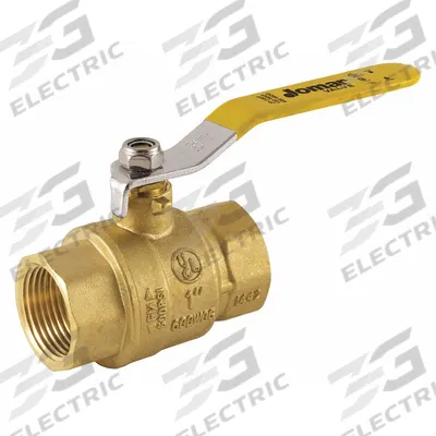 JOMAR VALVE Manual Two-Way Ball Valve: 3/8 in, Brass, Straight, FNPT x FNPT - Brass Ball Valves