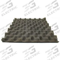 SINGER SAFETY Acoustic Foam: 0.85 NRC, Gray, 4 1/2 ft Overall Lg, 27 in Overall Wd, 3 in Thick (MPN 15016843). Key specifications — Manufacturer Part Number: 15016843; Brand: SINGER SAFETY; Color: Gray; Form Factor: Panel; Material: Polyester.