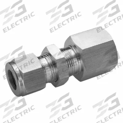 HAM-LET Compression Fitting Adapter: 1/2 in OD x 1/2 in Pipe Fitting Size - Double-Ferrule Stainless Steel Fittings