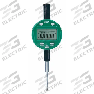INSIZE Digital Indicator: 0 in to 1 in /0 mm to 25.4 mm, Inch/Metric - Digital Indicators with Non-Removable Flat Back