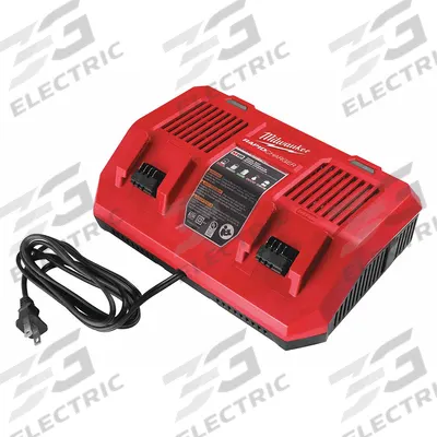 MILWAUKEE Battery Charger: Multi-Port Charging, For 18V DC, 5 Ah Charged in 1-Hour - Milwaukee Battery Chargers