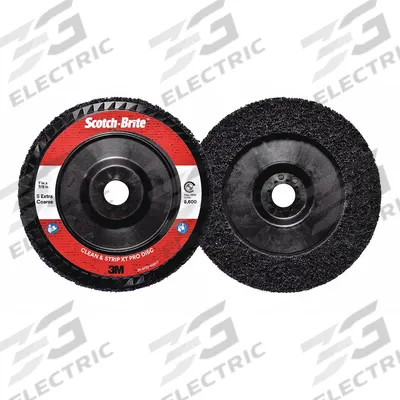 SCOTCH-BRITE Non-Woven Depressed Center Disc: 7 in x 7/8 in, Silicon Carbide, Extra Coarse - Coating-Removal Discs for Thin-Gauge Metals