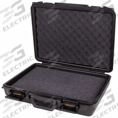 FLAMBEAU Protective Case: 12 5/8 in x 17 3/4 in x 4 1/8 in Inside, Solid, Black - Suitcase-Style Cases
