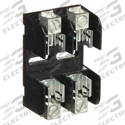 MERSEN Fuse Block: Open Block Design, 2 Pole, 250 V AC, Box Lug - Fuse Blocks for UL Class H & K Fuses