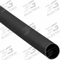 SHRINK-KON Heat Shrink Tubing: 1.5 in I.D. Before Shrinking, 0.47 in I.D. After Shrinking, 3:1, 5 PK (MPN HS40-400-4). Key specifications — Color: Black; Brand: SHRINK-KON.