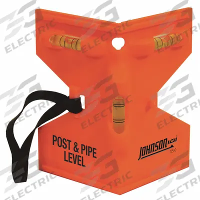 JOHNSON LEVEL Post Level: Nonmagnetic, 3 in x 5 1/2 in x 7 3/4 in, Polystyrene, Hanging Hole - Fence Post Levels