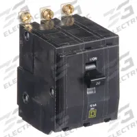 SQUARE D Miniature Circuit Breaker: 20 A, 240V AC, Three Phase, 10kA at 240V AC, 3 Poles (MPN QOB320HID). Key specifications — Phase: Three; Amps: 20 A; AC Voltage Rating: 240V AC; Max. AIR Rating: 10kA at 240V AC; For Use With: Square D NQOD Panelboards; Brand: SQUARE D.