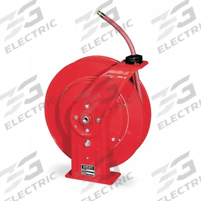 REELCRAFT Spring Return Hose Reel: 70 ft (3/8 in I.D.), 1/4 in MNPT, 300 psi Max Op Pressure - Standard Air or Water Spring-Return Hose Reels