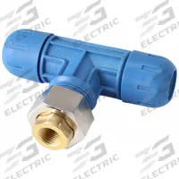 RAPIDAIR Compression Tee Fitting: 3/4 in OD x 3/4 in OD x 1/2 in OD x 1/2 in Pipe Size, Nylon (MPN F1009). Key specifications — Brand: RAPIDAIR.