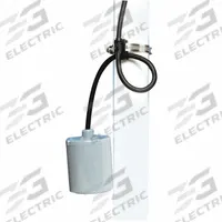 SJE-RHOMBUS Float Switch: Wide-Angle, Normally Open (Pump Down), 120V AC, 13 A, Piggyback Plug, PVC (MPN 20PMD1WP). Key specifications — Rated Voltage: 120V AC; Brand: SJE-RHOMBUS; Electrical Connection: Piggyback Plug; Counterweight/Mounting: Pipe Clamp Required.