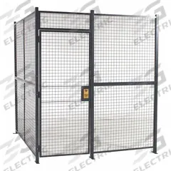 RAPIDWIRE Welded Partition Cage: 10 ft W x 10 ft D 8 ft H, Gray, 3 Sides, Powder-Coated (MPN 810103W). Key specifications — attr1283235: Yes; attr1283272: RAPIDWIRE; attr1283267: Welded; attr1283268: Complete Wire Security Cages; attr1283246: Keyed Different Cylinder; attr1283240: In; attr1283243: Yes; attr1283254: No.